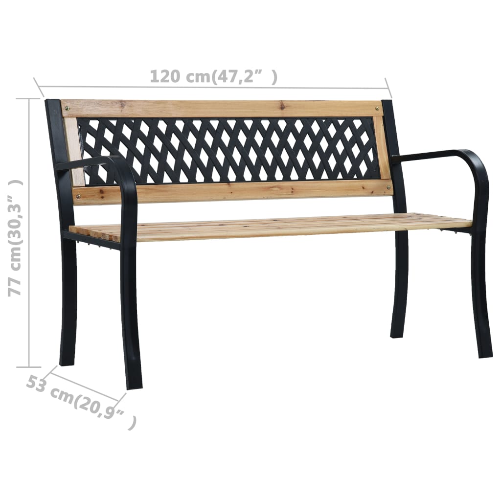 Tuinbank Paulien - 120 cm - hout - naturel