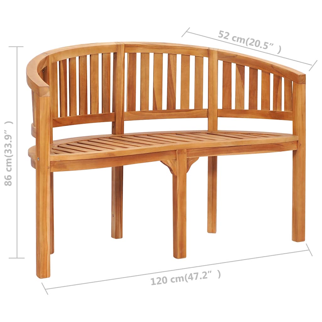 Tuinbank Fedde - massief teakhout - 120 cm