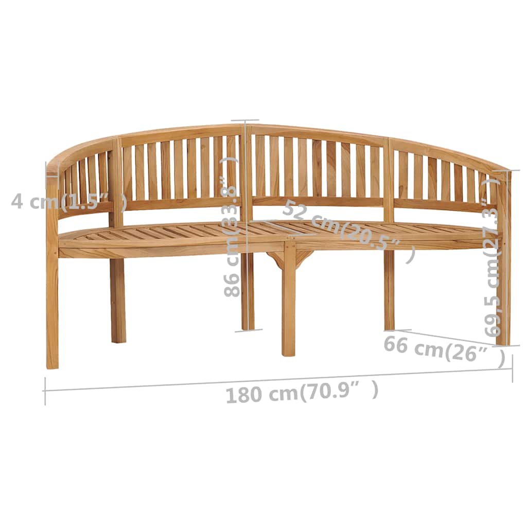 Tuinbank Fedde - massief teakhout - 180 cm