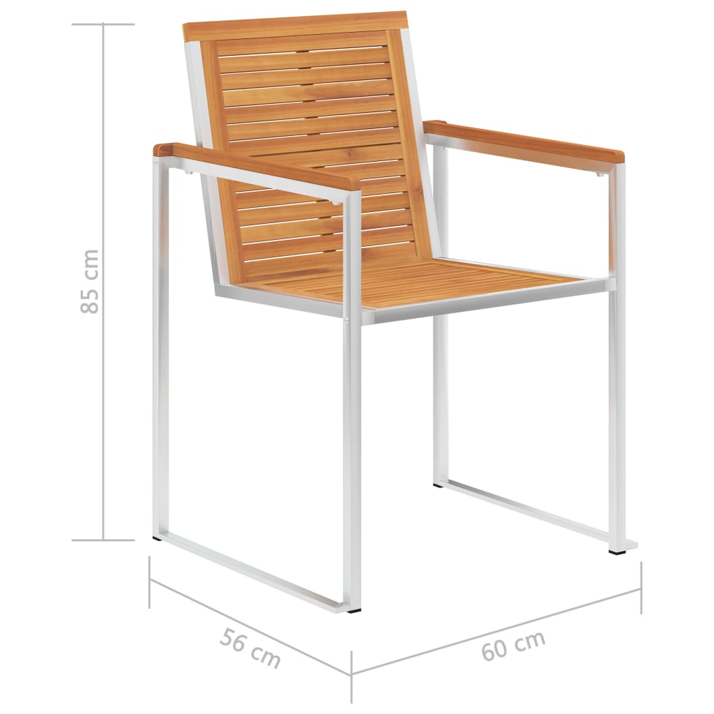 Tuinstoel Ida - 2 stuks - met kussens - grijs