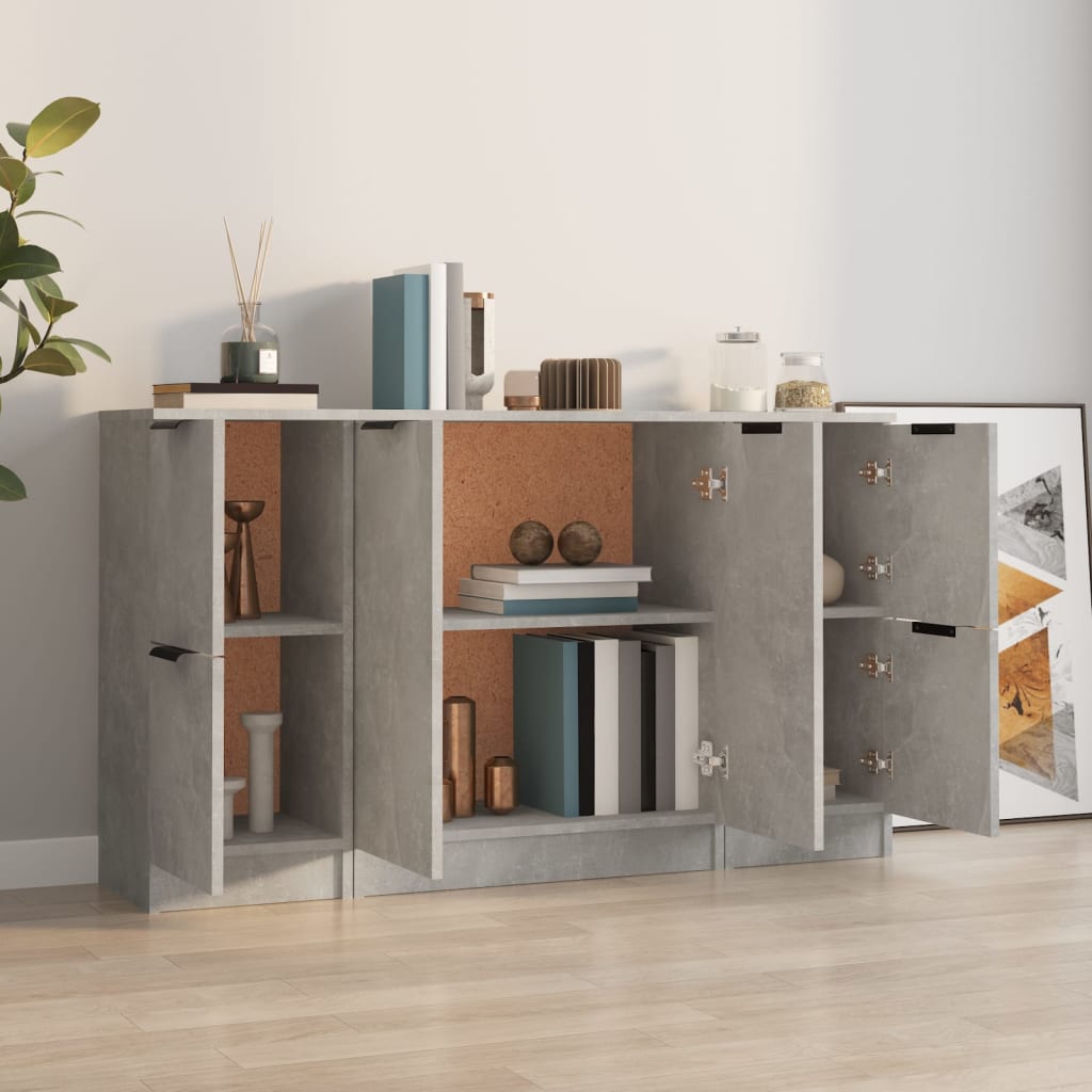 Dressoir Frederik - 3-delig - betongrijs