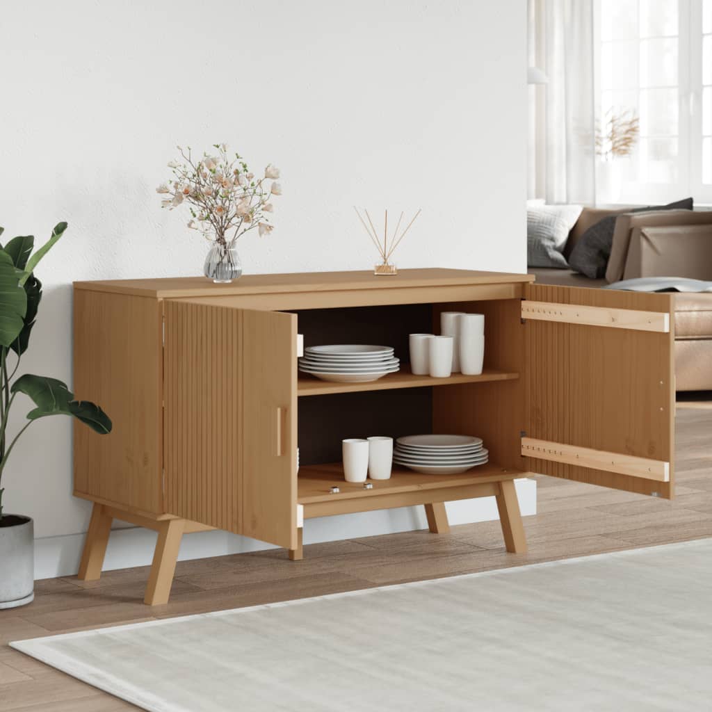 Dressoir Harm - massief grenenhout - bruin