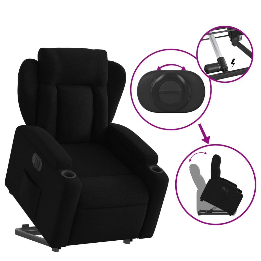 Fauteuil Tom - elektrisch verstelbaar - zwart