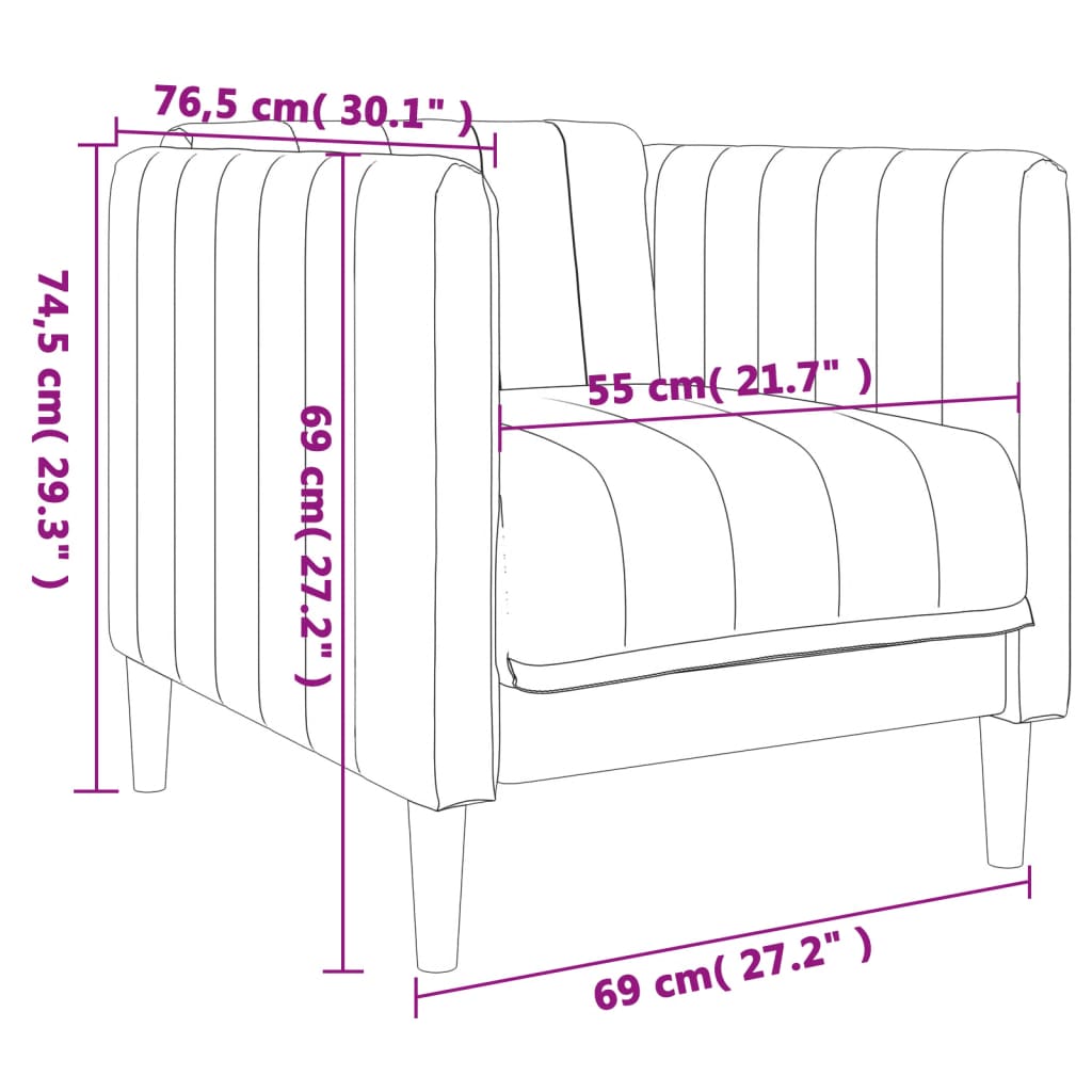 Fauteuil Sophie - linnen - taupe