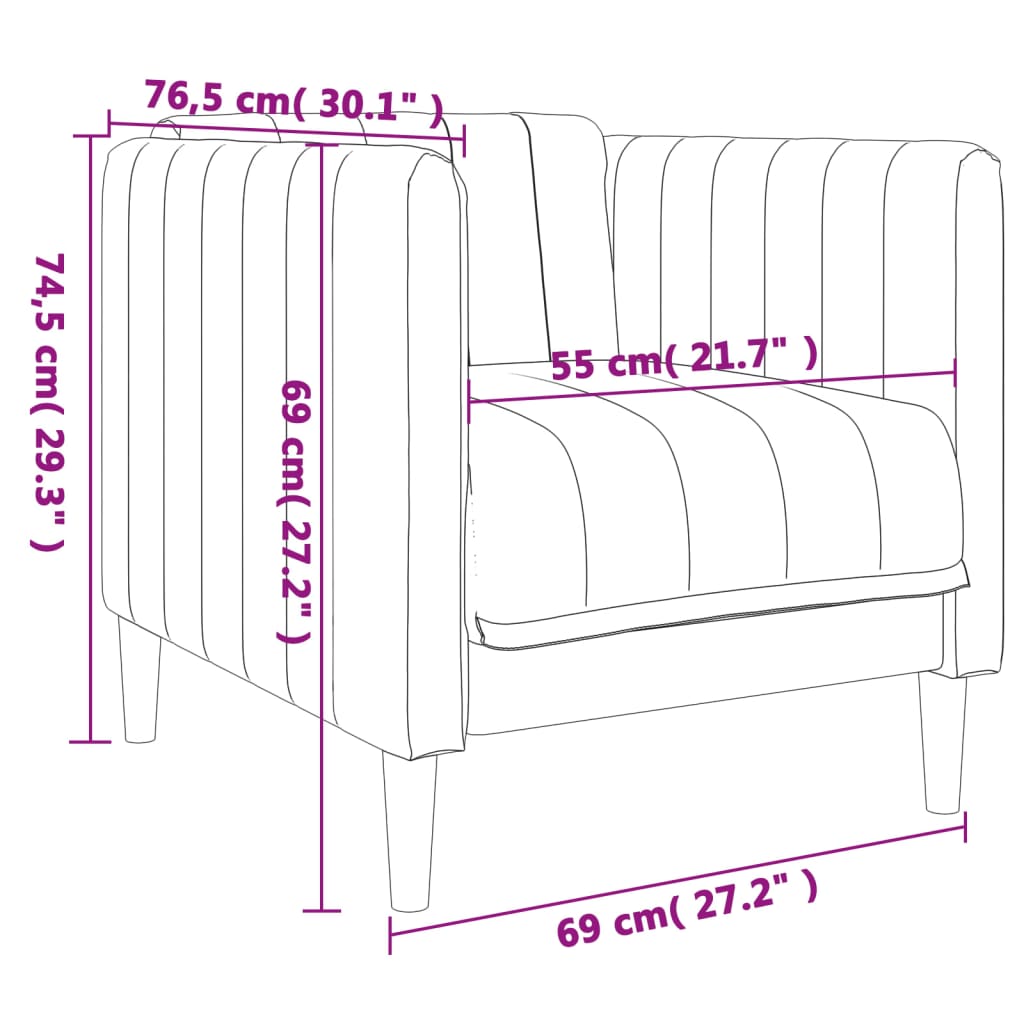 Fauteuil Sophie - linnen - crème