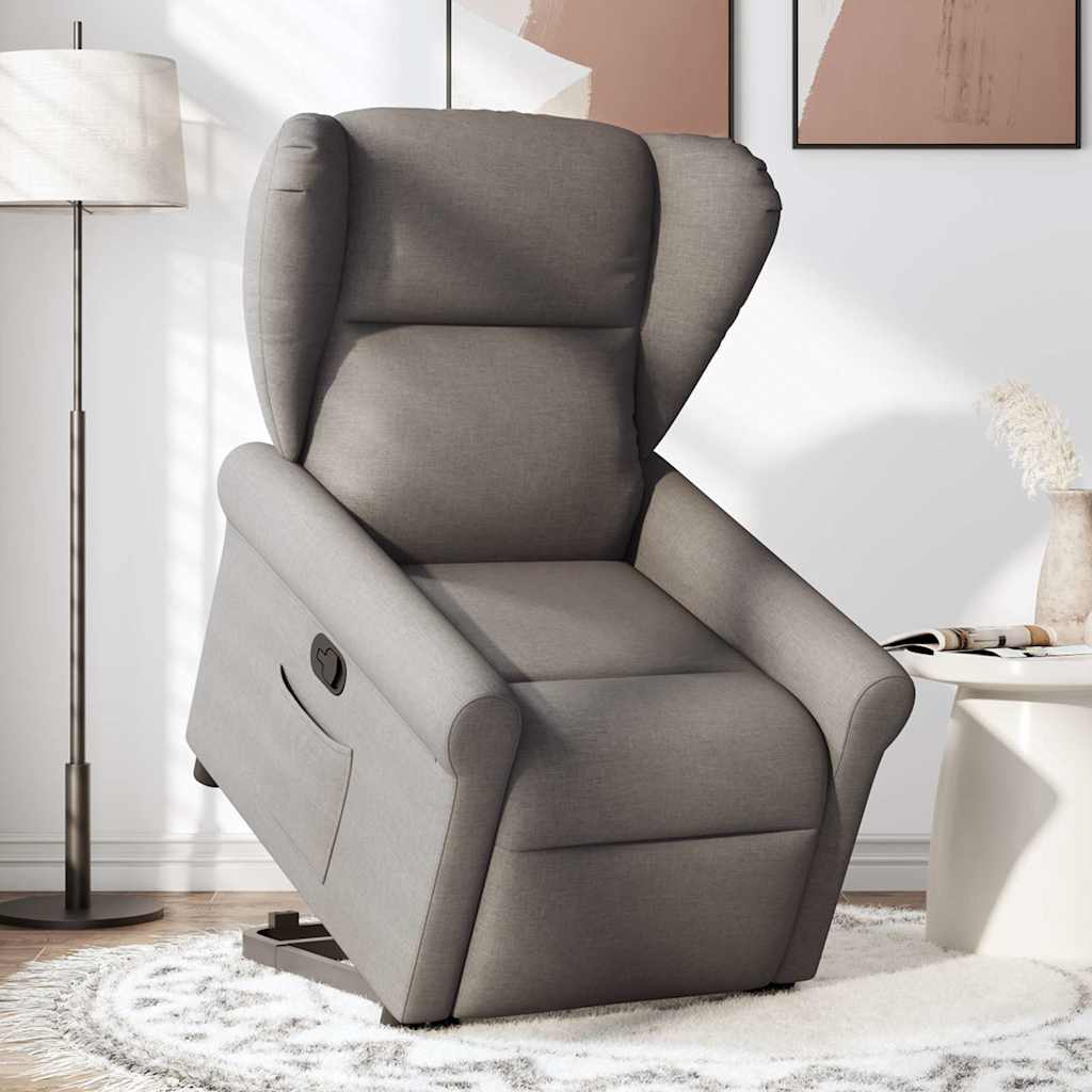 Fauteuil Lien - stof - verstelbaar - taupe
