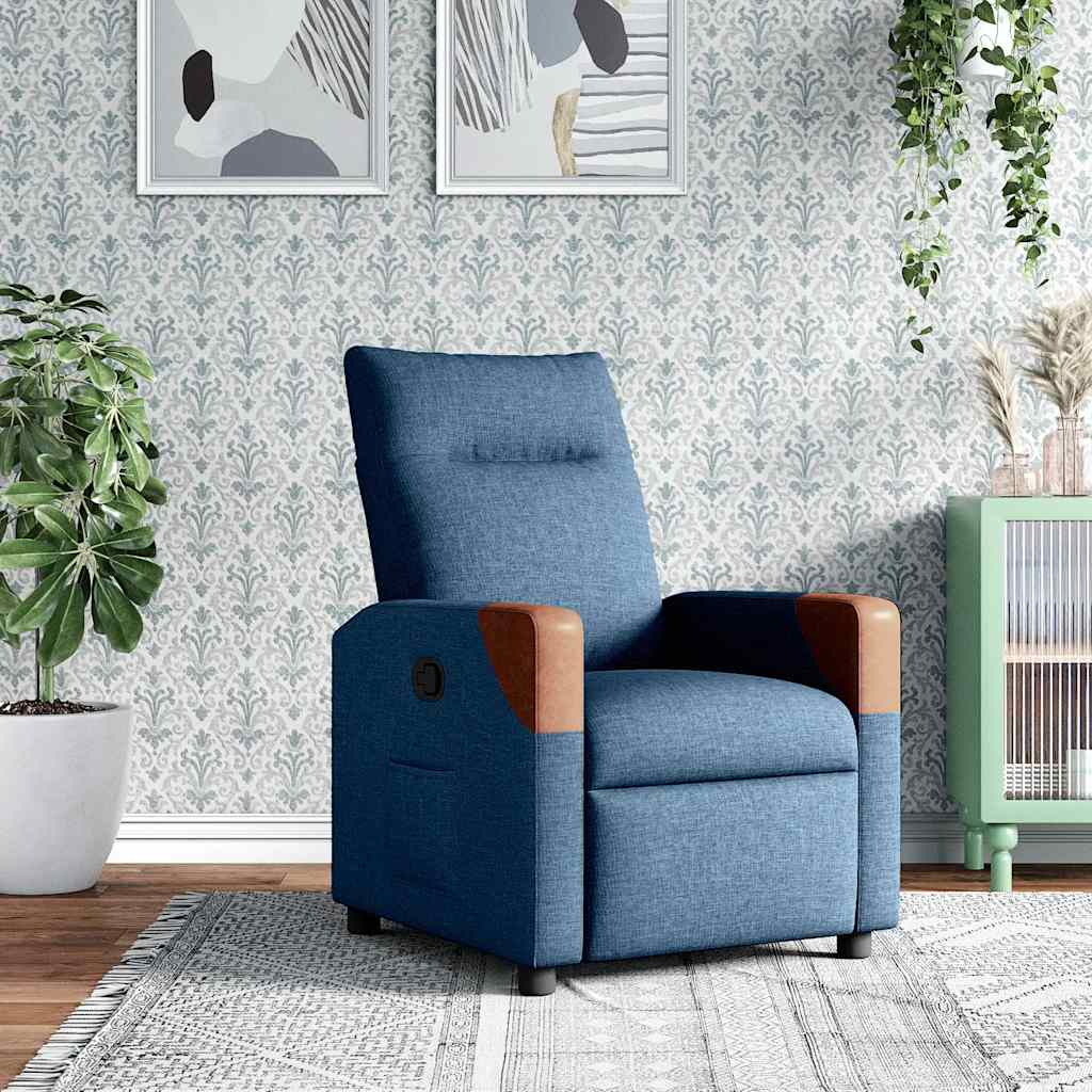 Fauteuil Liva - stof - verstelbaar - blauw