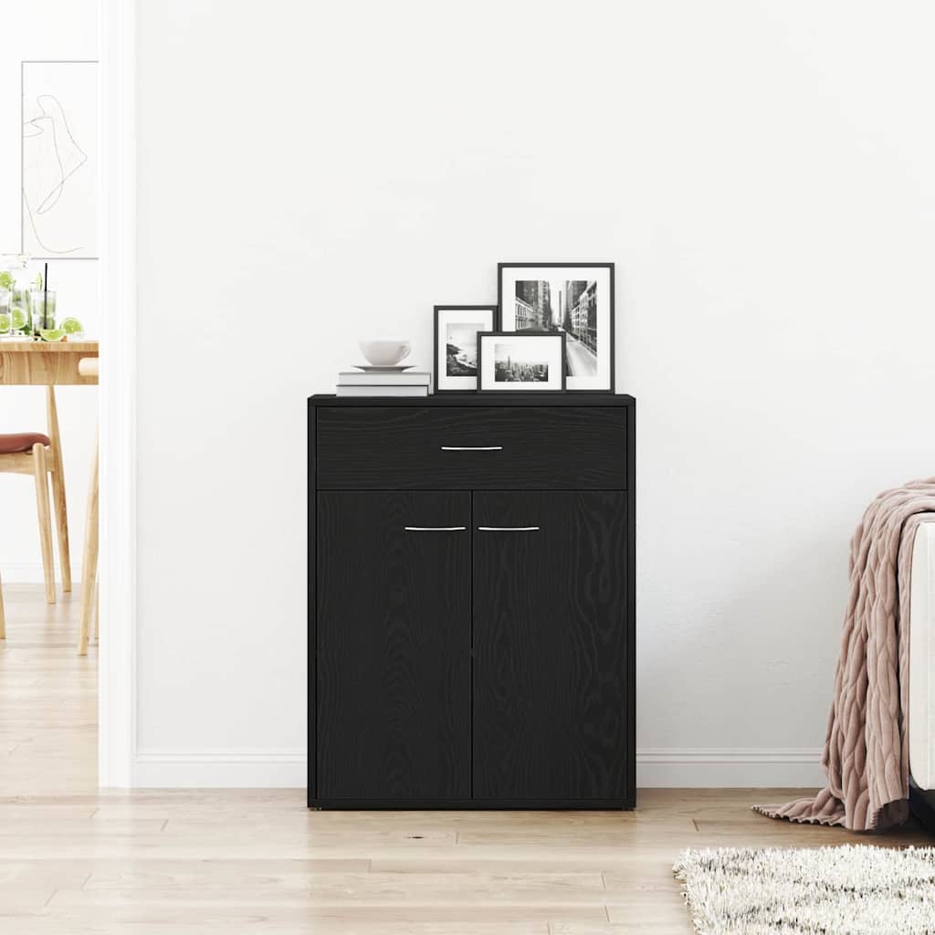 Dressoir Laurent - bewerkt hout - zwart eiken