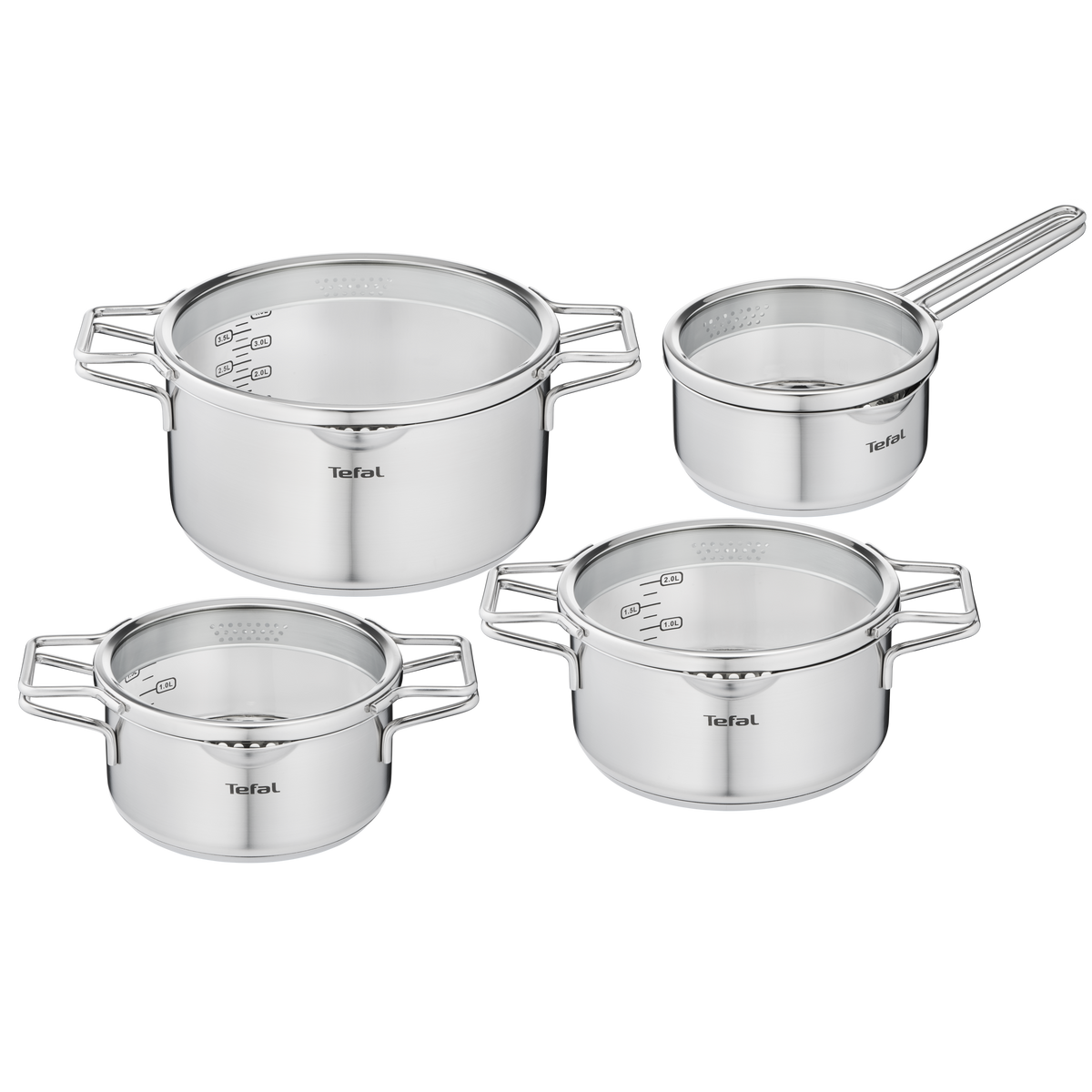 Tefal Nordica Pannenset 4 delig RVS