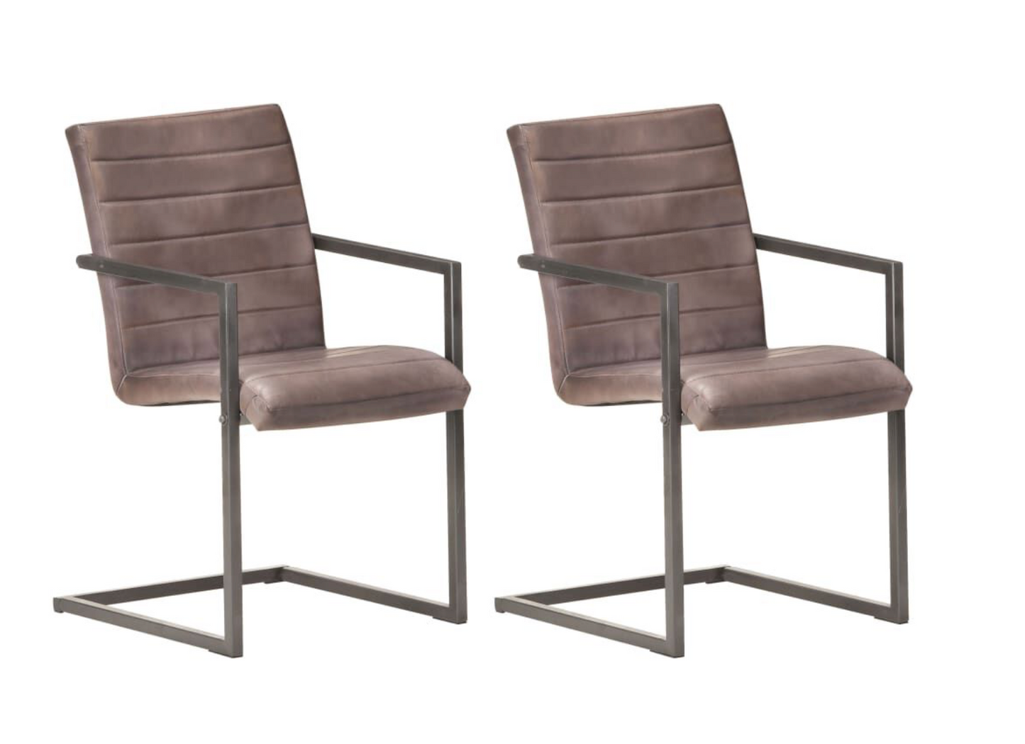 Eetkamerstoel Eva - leer - 2 stuks