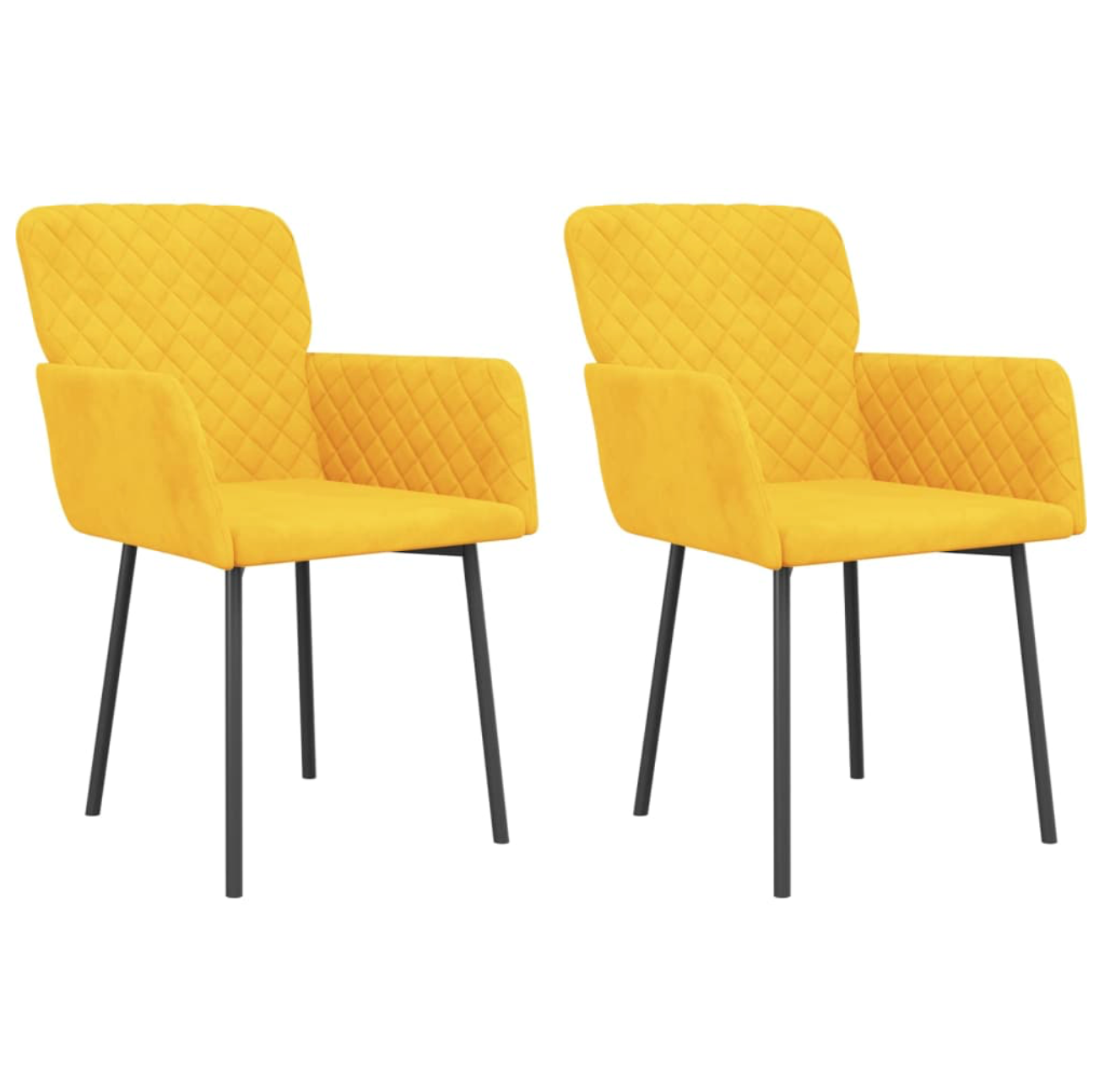 Eetkamerstoel Fleur - fluweel - 2 stuks