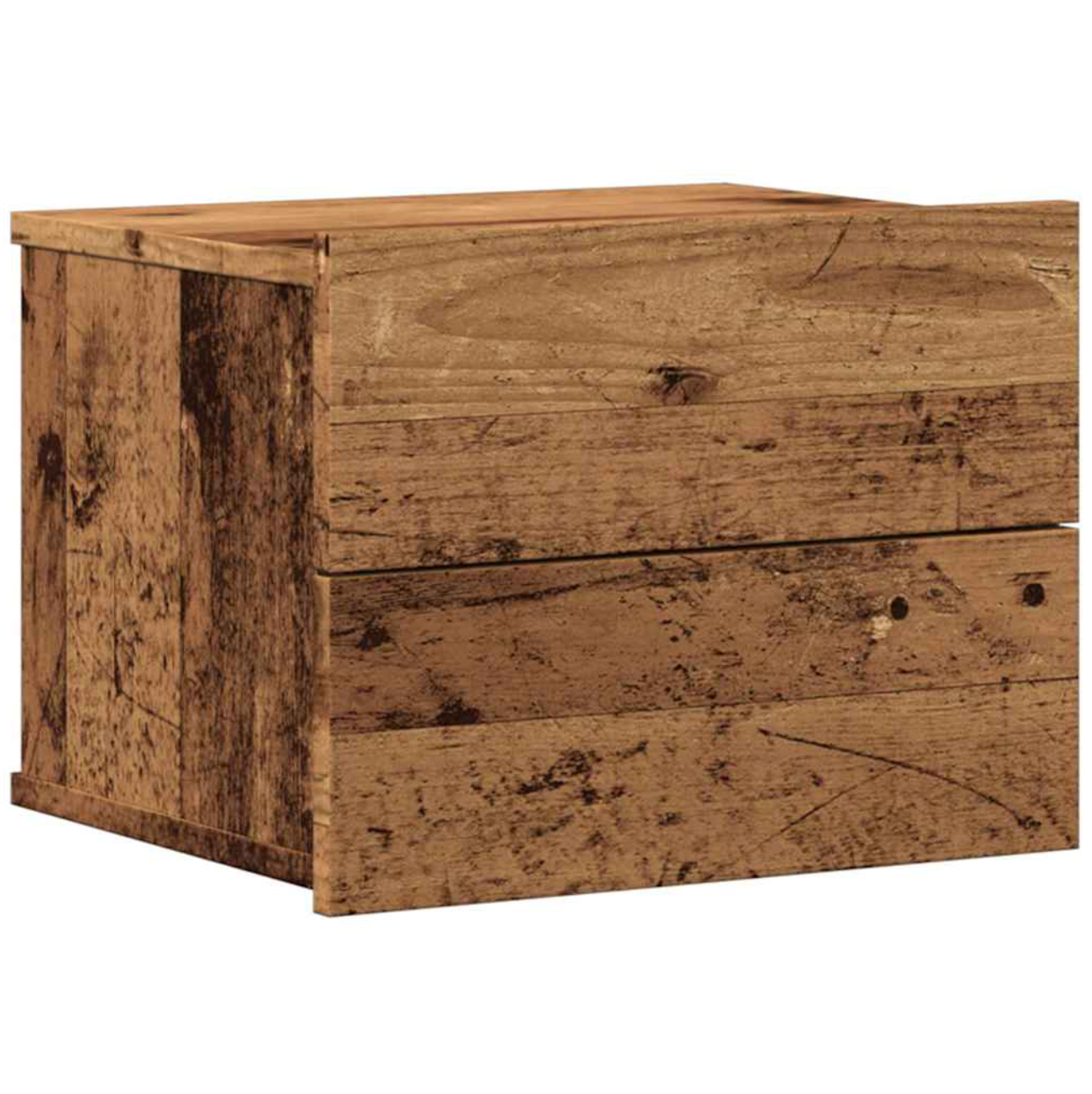 Nachtkastje Helena - bewerkt hout - wandgemonteerd