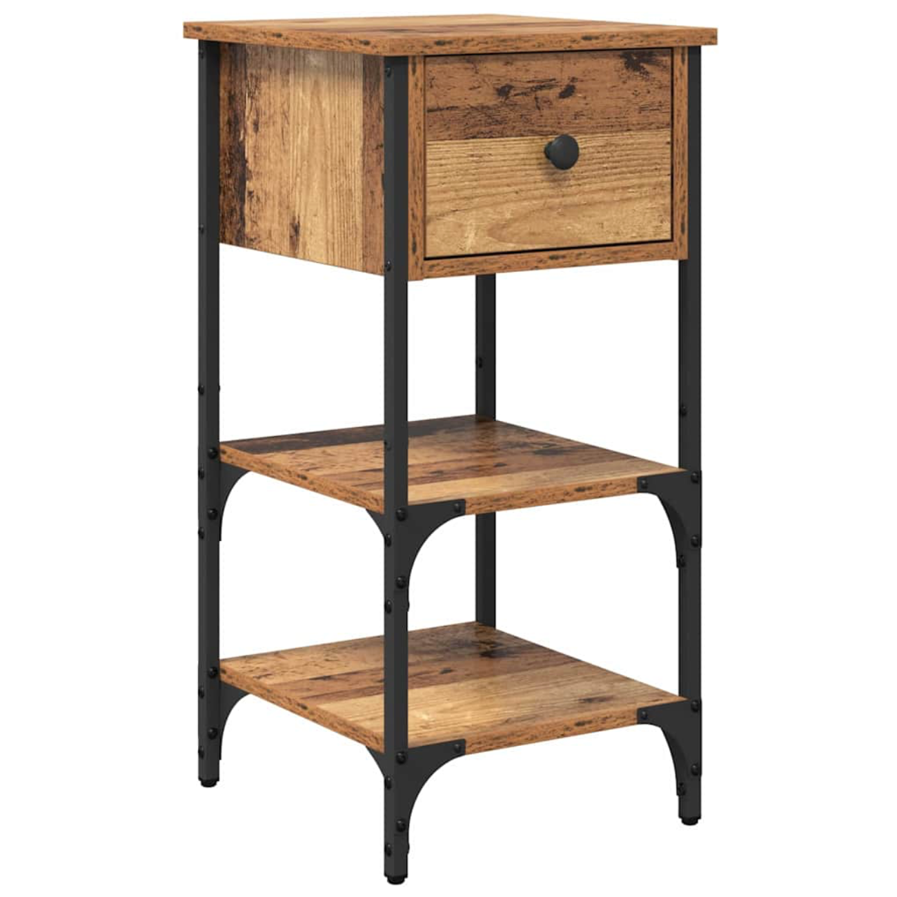 Nachtkastje met lade Bruin 33,5 x 36 x 70 cm Geconstrueerd hout