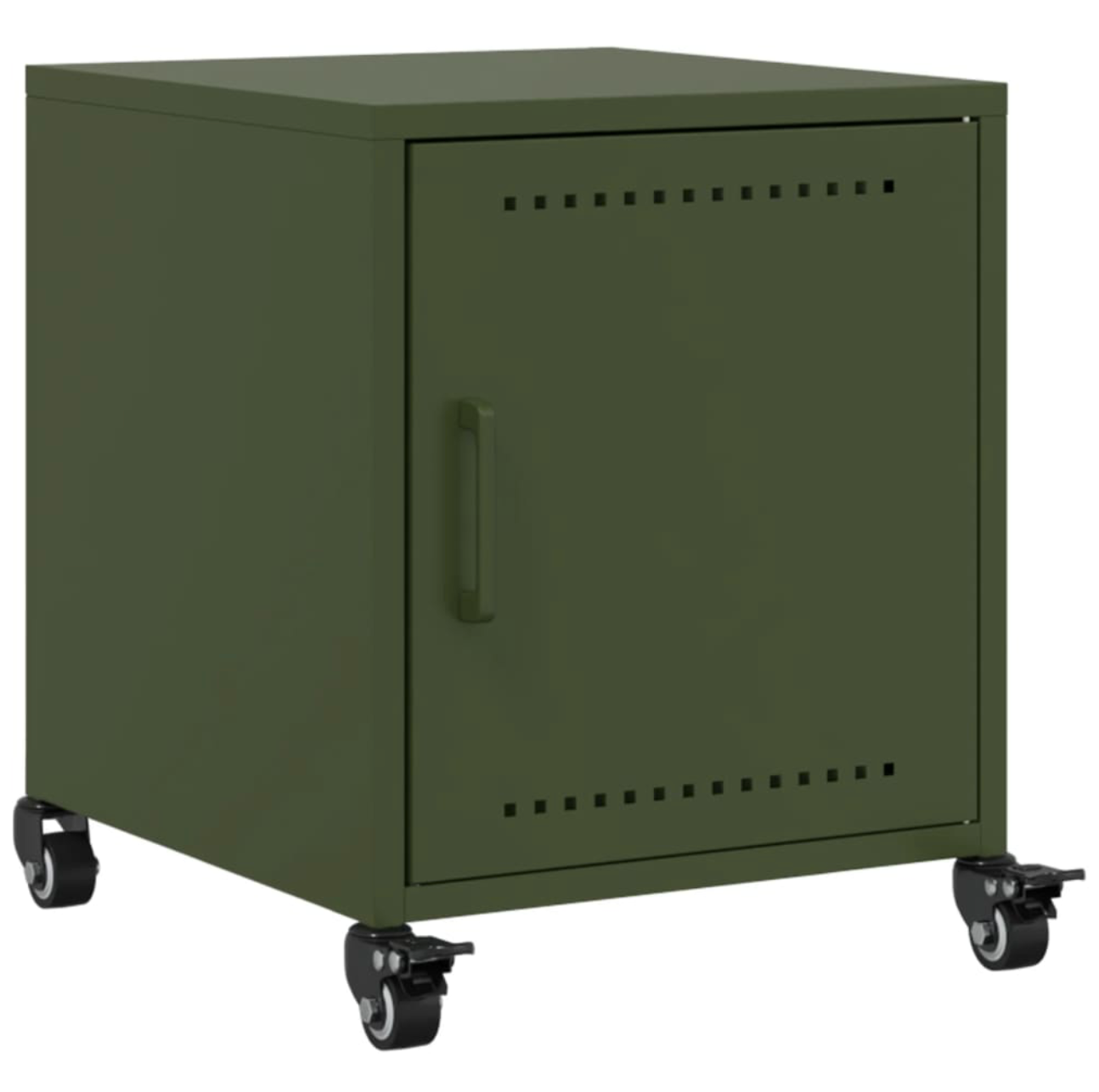 Nachtkastje Avery - staal - met wielen