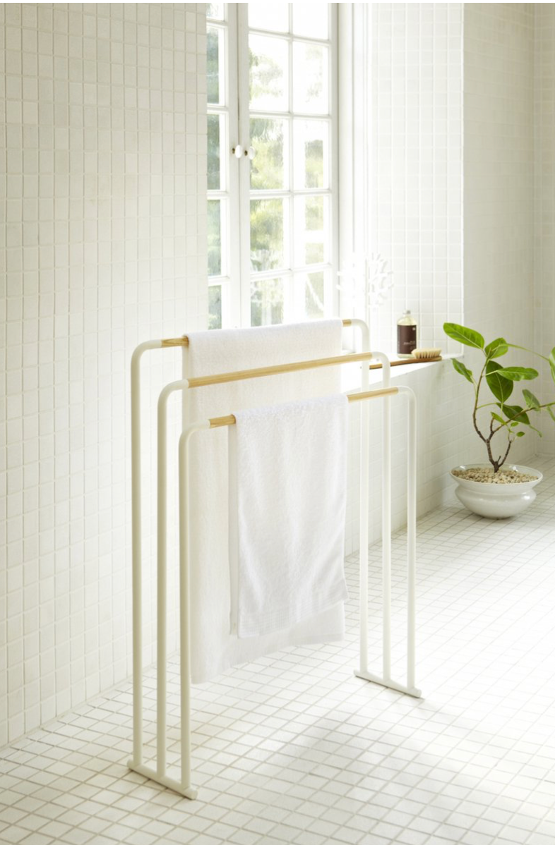 Yamazaki Handdoekenrek Badkamer - Plain - Wit