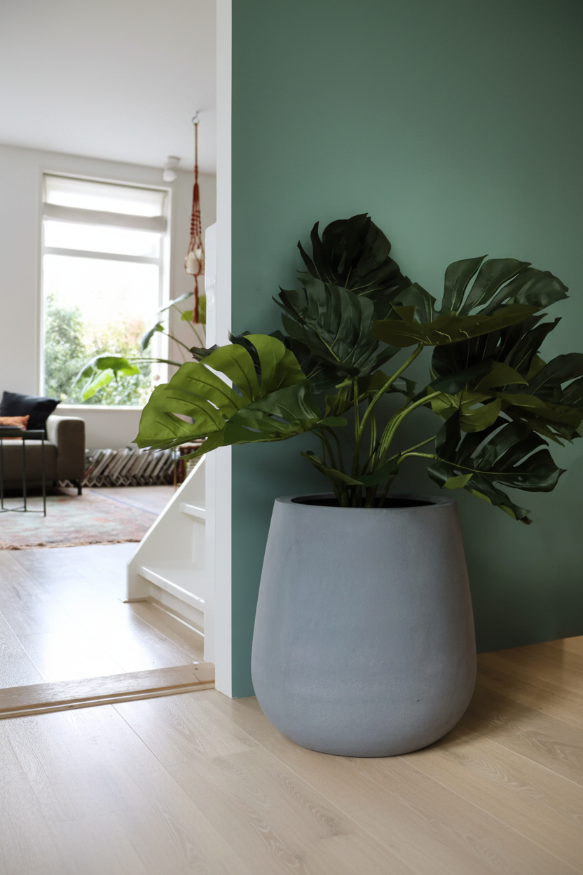 Bloempot Vermont grijs Ø44cm | Retourdeal 47% korting