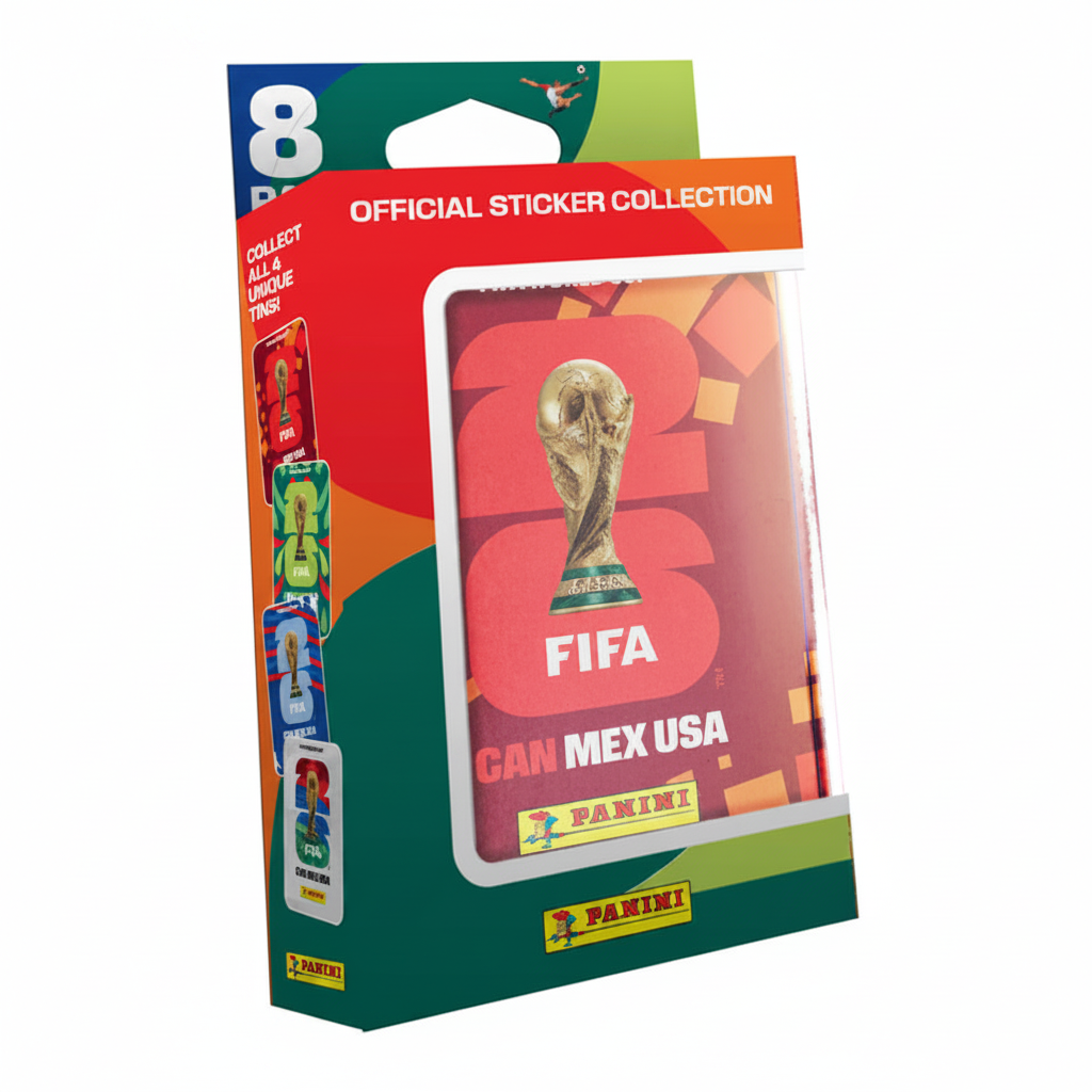 Panini FIFA World Cup 2026 Stickers Compact Tin met 8 Pakjes stickers