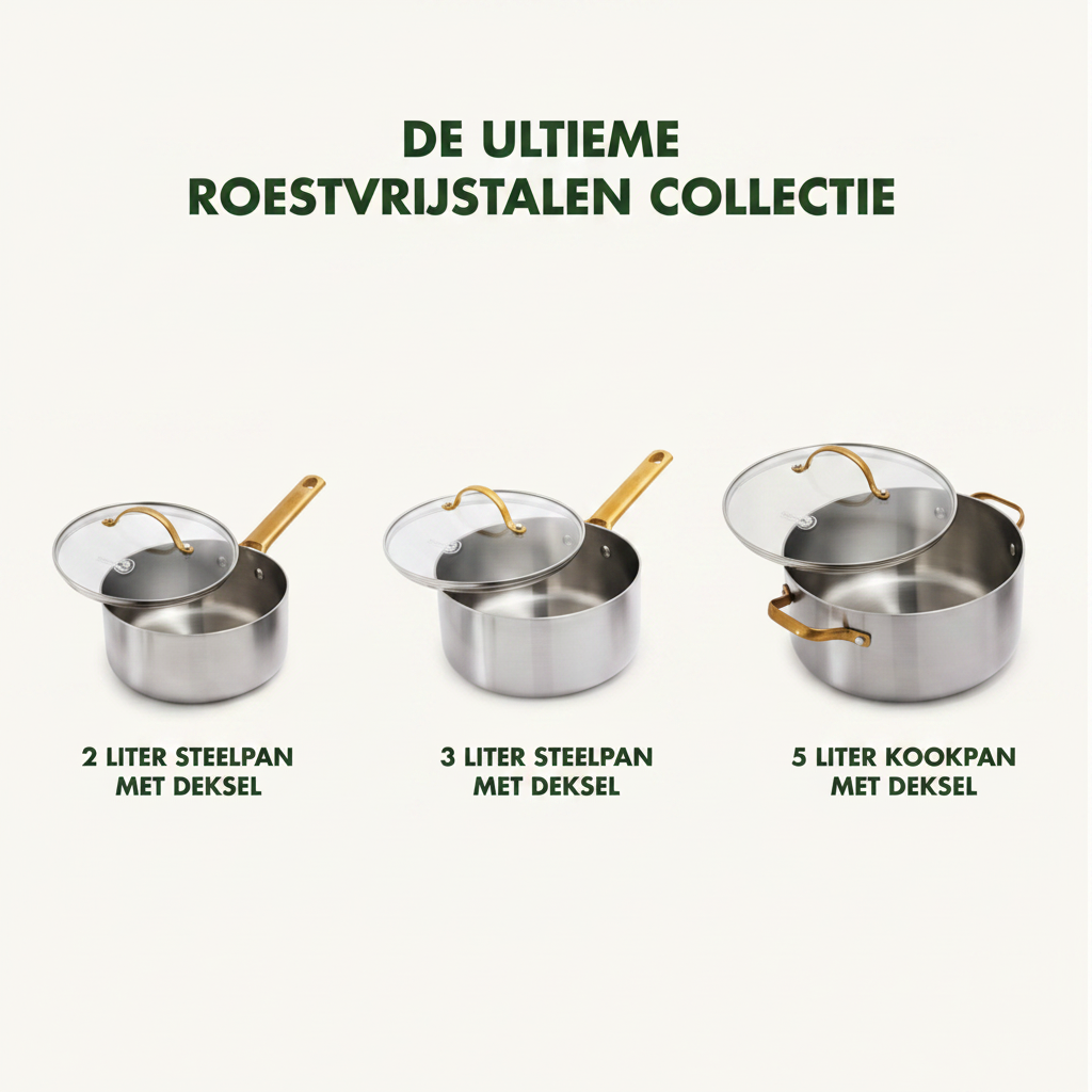 GreenPan Padova Pannenset 6-delig 18/20/24cm | Retourdeal 30%