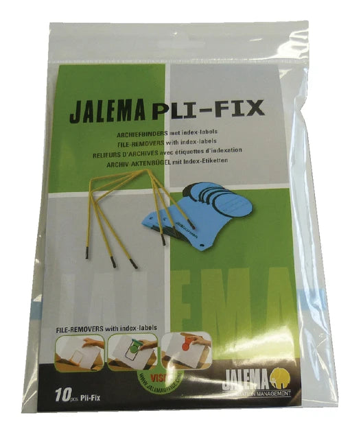 JalemaClip Pli-fix Archiefbinders Geel 10 stuks