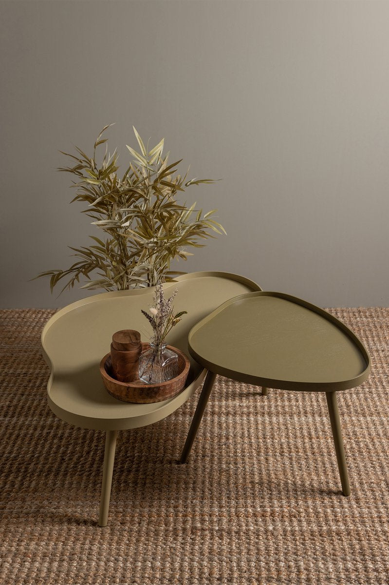 WOOOD Mae Bijzettafel - 35x100x58 cm - Grenen/MDF - Alpaca