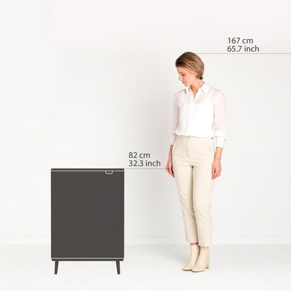 Brabantia Bo Touch Bin Hi 60L Matt Black | Retourdeal 28%