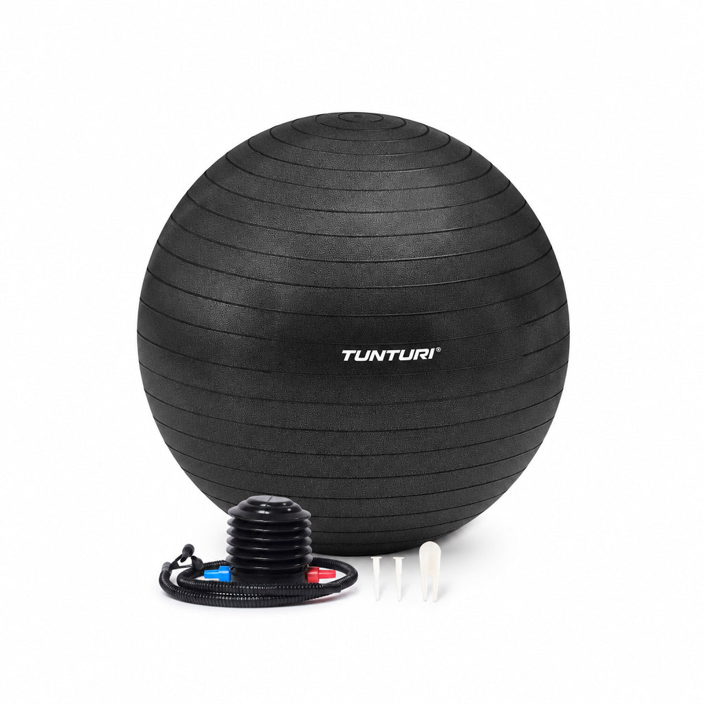 Tunturi Anti Burst Fitness bal met Pomp - Yoga bal 65 cm - Pilates bal - Zwangerschapsbal – 220 kg gebruikersgewicht
