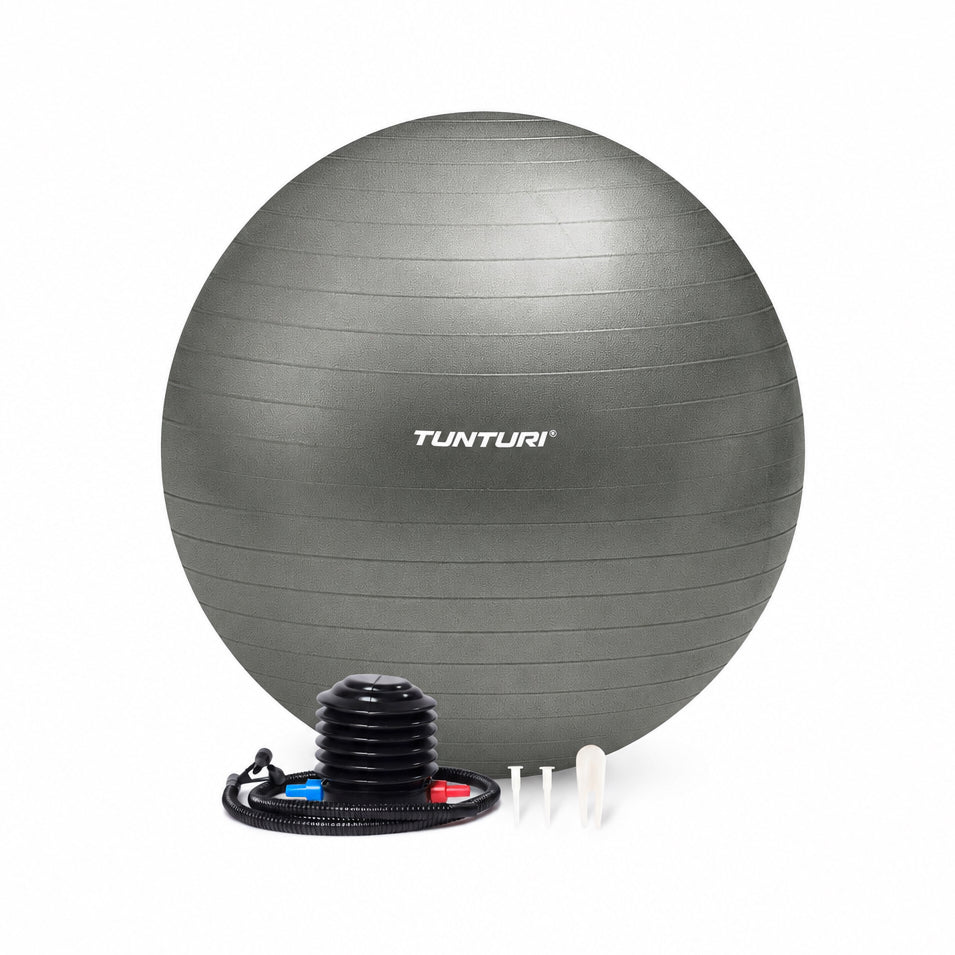 Tunturi Anti Burst Fitnessbal 90 cm Zilver | Retourdeal 30%
