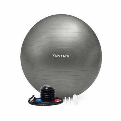 Tunturi Anti Burst Fitnessbal 90 cm Zilver | Retourdeal 30%