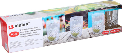 Alpina Waterglazen Set 6 stuks 400ml | Retourdeal