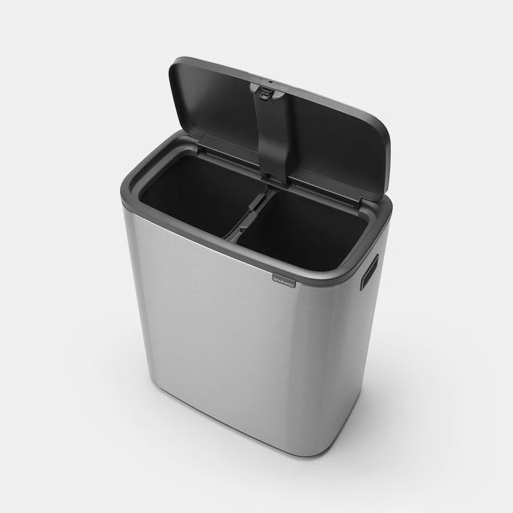 Brabantia Bo Touch Bin 2x30L Matt Steel | Retourdeal 20%