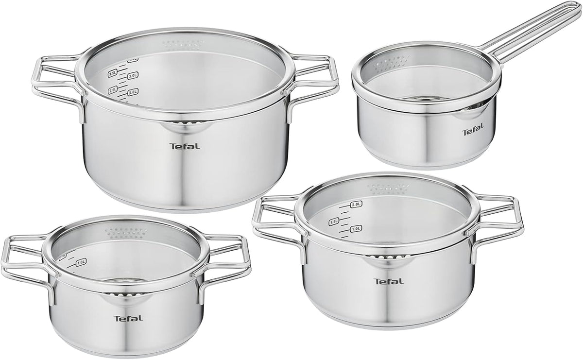 Tefal Nordica Pannenset 4 delig RVS | Retourdeal 30%