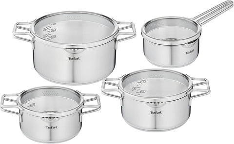 Tefal Nordica Pannenset 4 delig RVS | Retourdeal 30%