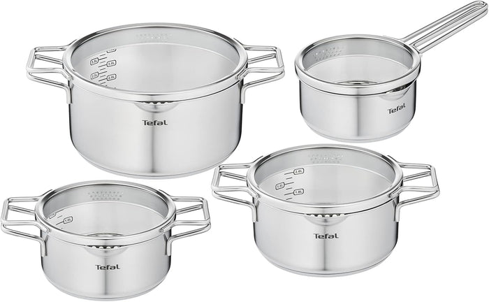 Tefal Nordica Pannenset 4 delig RVS | Retourdeal 30%