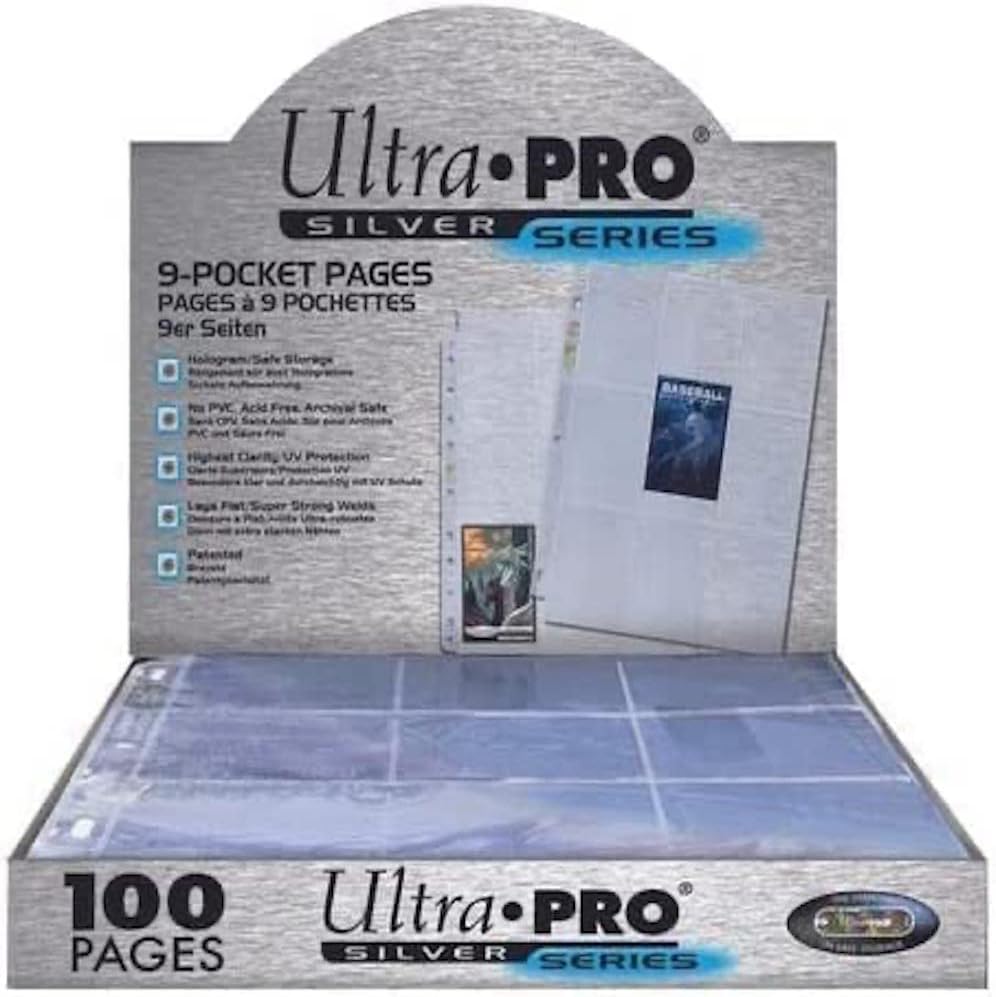 Ultra Pro 9 Pocket Pages Silver Series 100 Stuks