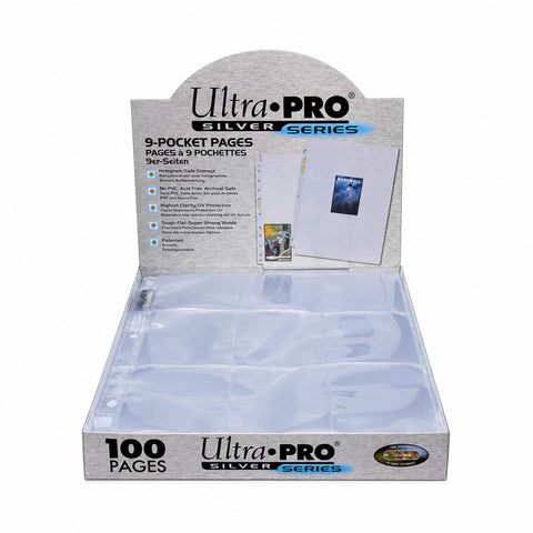 Ultra Pro 9 Pocket Pages Silver Series 100 Stuks