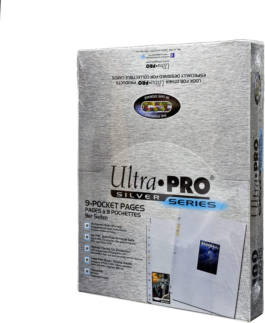 Ultra Pro 9 Pocket Pages Silver Series 100 Stuks