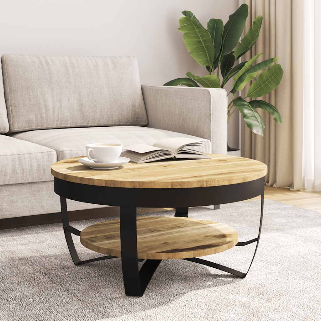 Salontafel Yorick - 65x32 cm - massief ruw mangohout