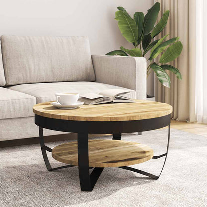Salontafel Yorick - 65x32 cm - massief ruw mangohout