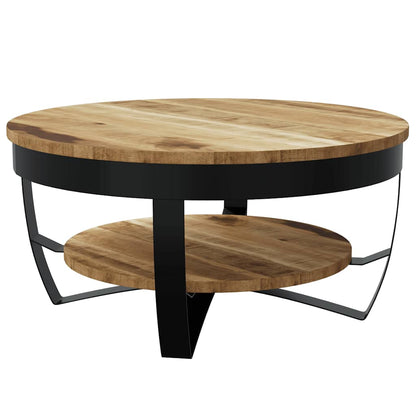 Salontafel Yorick - 65x32 cm - massief ruw mangohout
