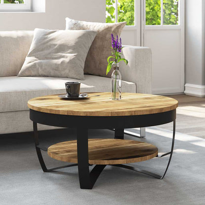 Salontafel Yorick - 65x32 cm - massief ruw mangohout