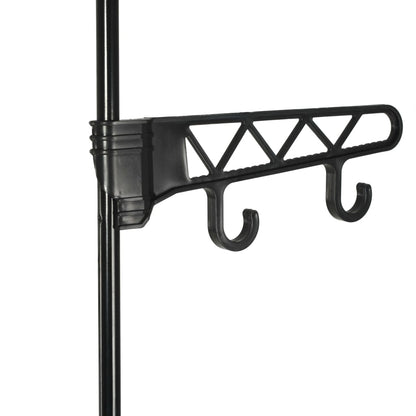 Kledingrek 55X28,5X175 Cm Staal En Ongeweven Stof Zwart