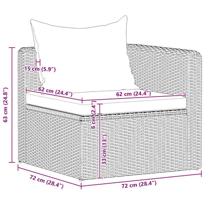 Tuinbank Ulla - 3-delig - met kussens - grijs