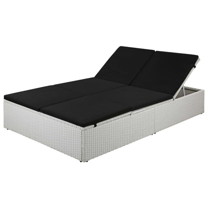 Ligbed Marit - 194 x 120 x 31 cm -met kussen - zwart