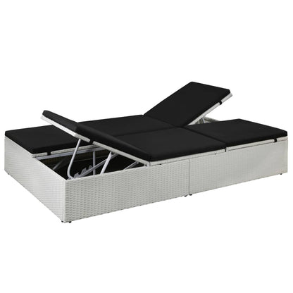 Ligbed Marit - 194 x 120 x 31 cm -met kussen - zwart
