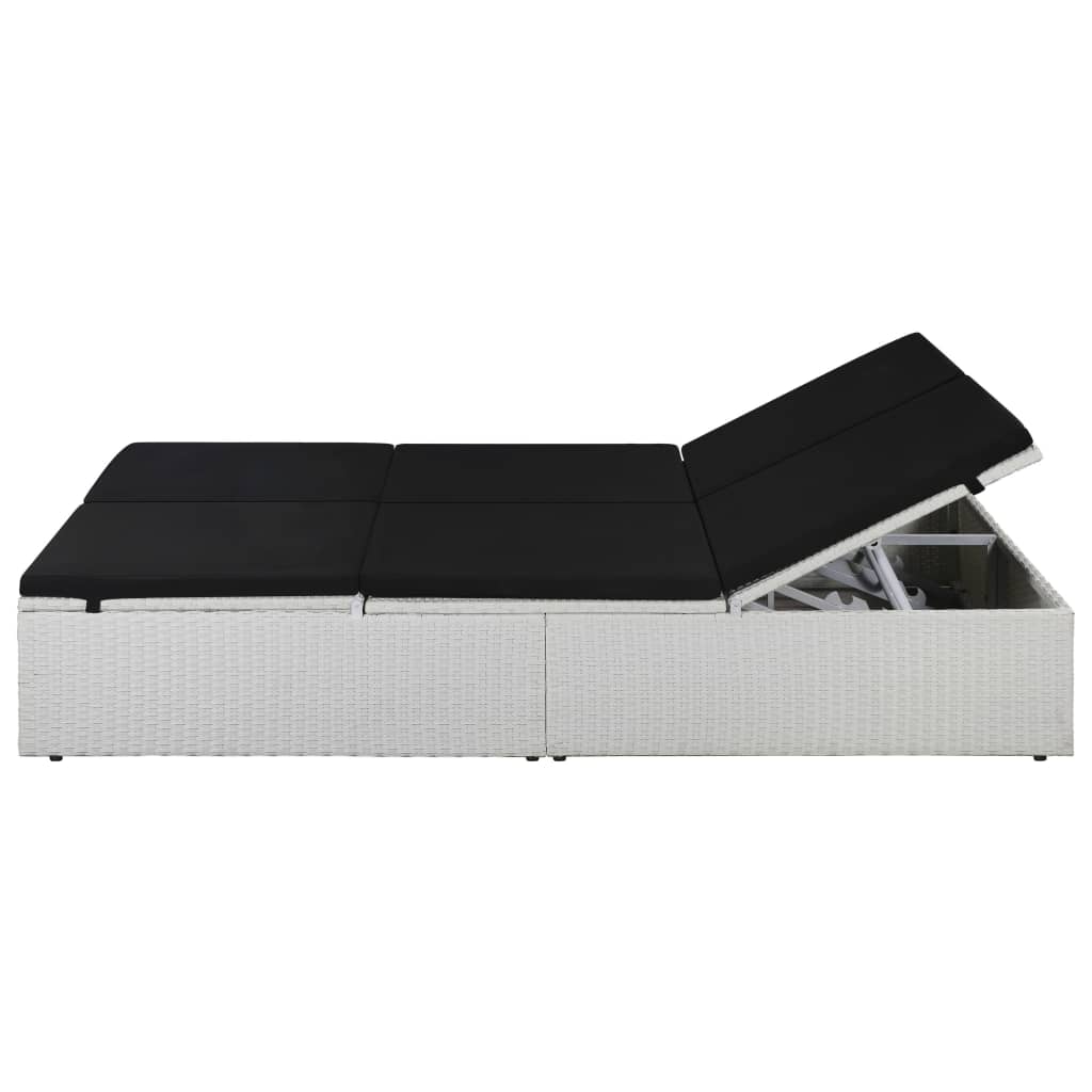 Ligbed Marit - 194 x 120 x 31 cm -met kussen - zwart