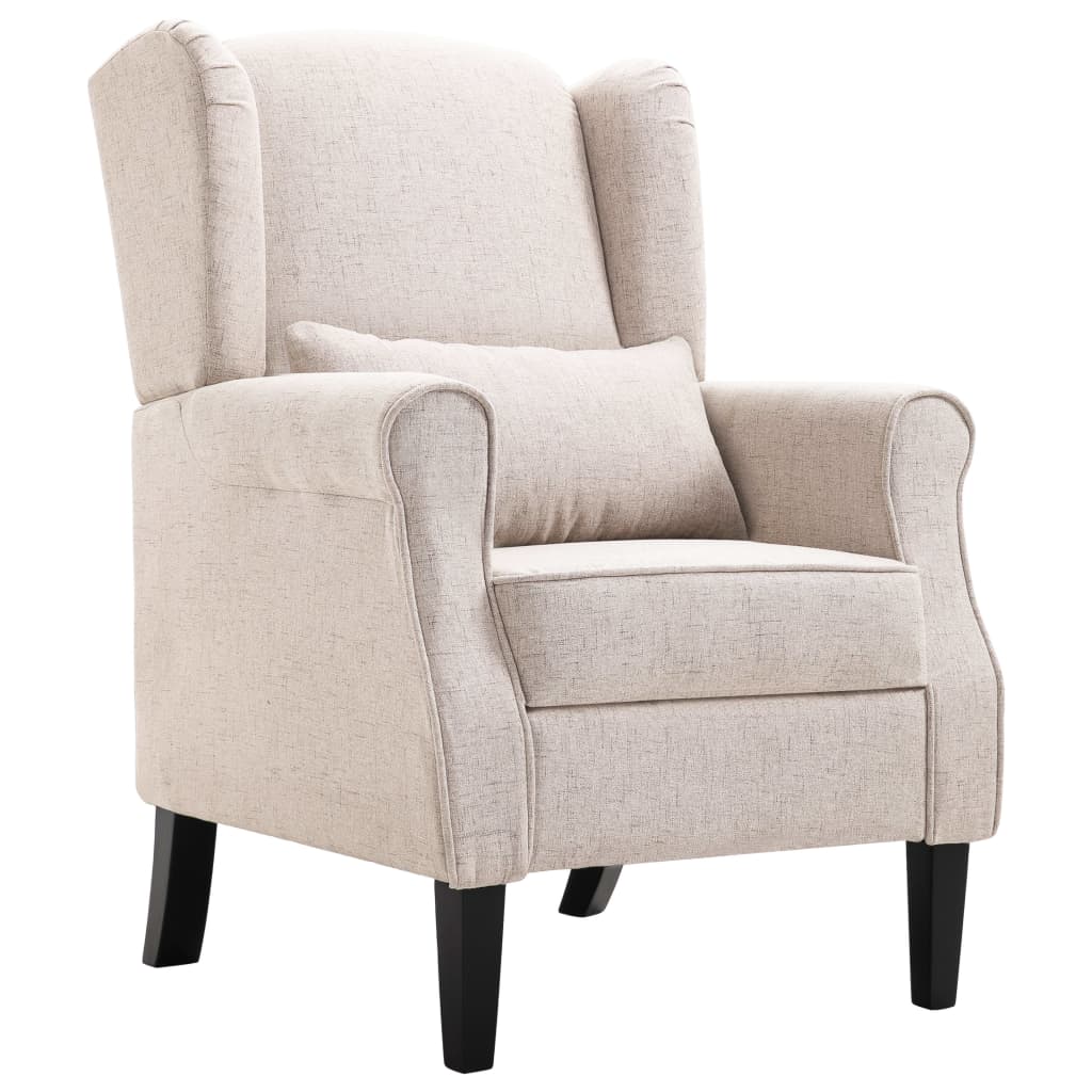Fauteuil Roza - beige - met kussen