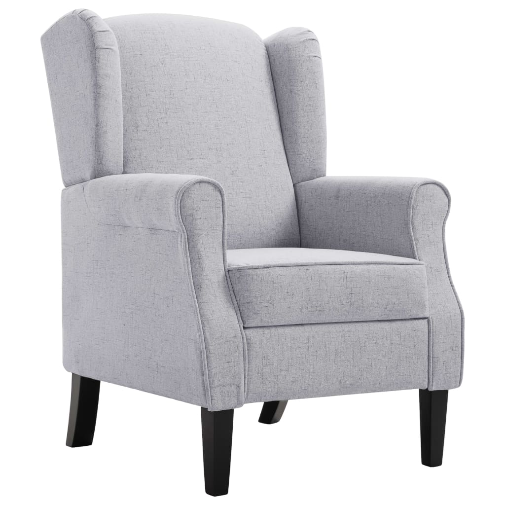 Fauteuil Roza - met kussen - lichtgrijs
