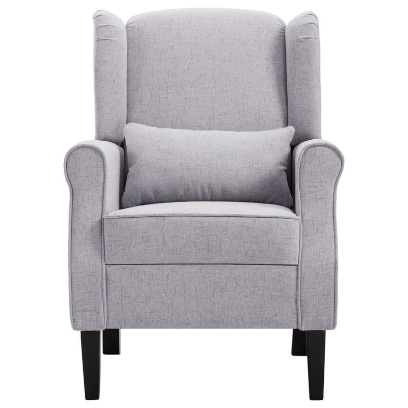 Fauteuil Roza - met kussen - lichtgrijs