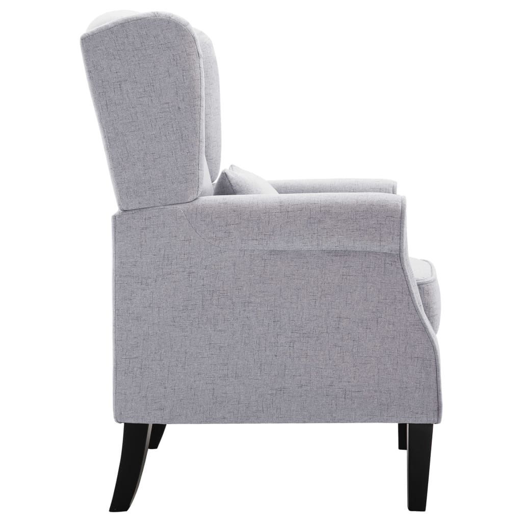Fauteuil Roza - met kussen - lichtgrijs