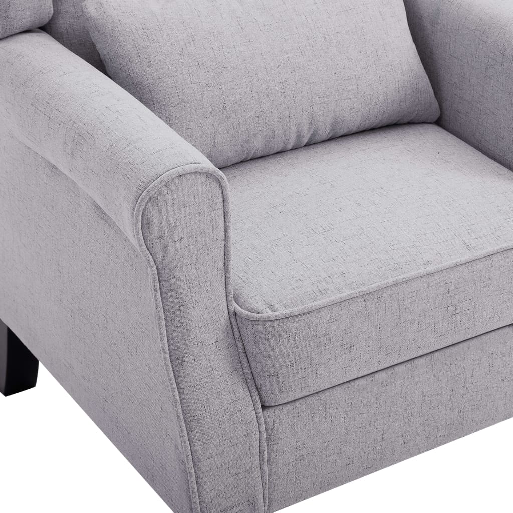 Fauteuil Roza - met kussen - lichtgrijs